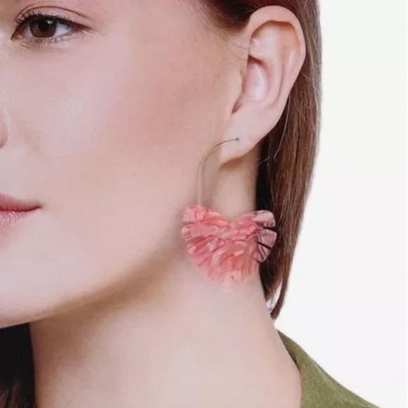 Sugarfix by Baublebar Coral Heart Dangle Earrings - Picture 2 of 2